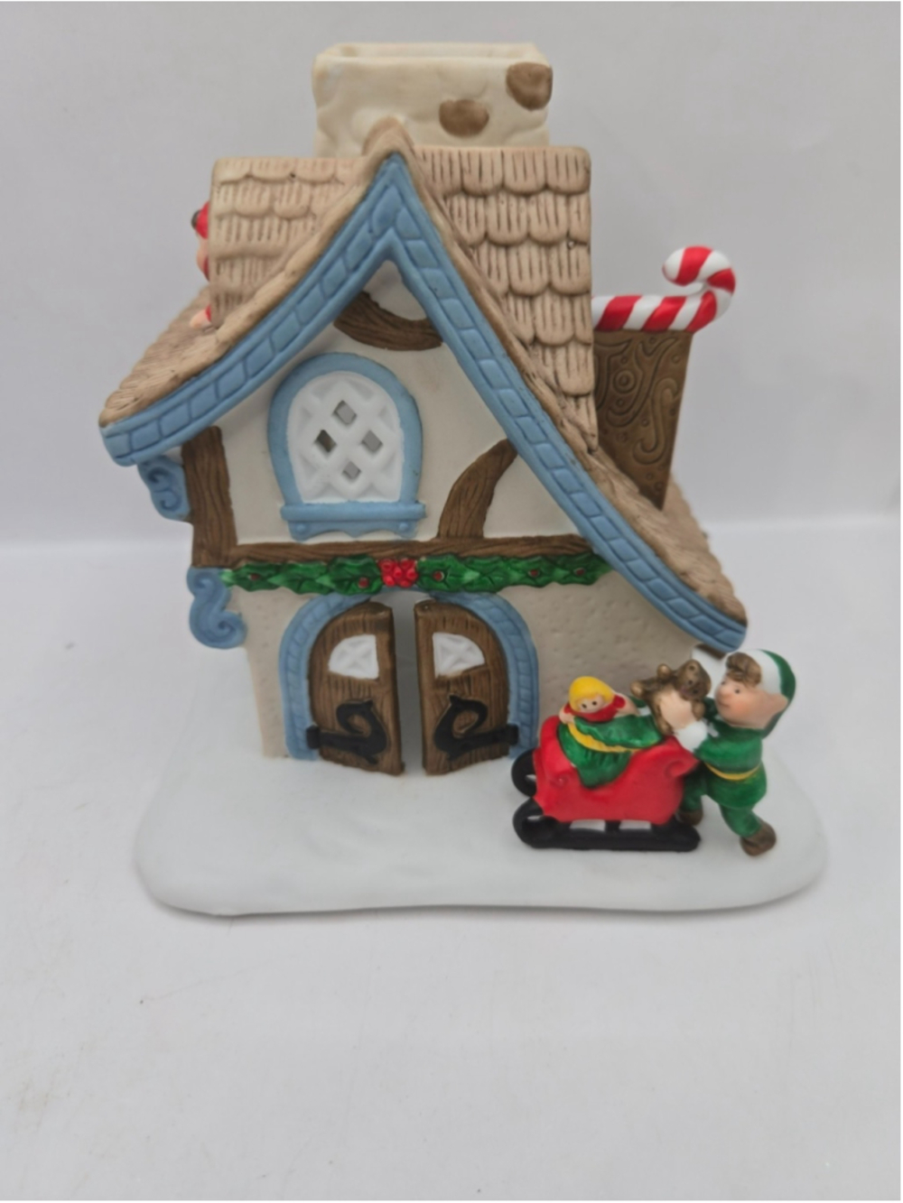 Vintage PartyLite Santas Workshop Tealight House P0269 Christmas Village w/box